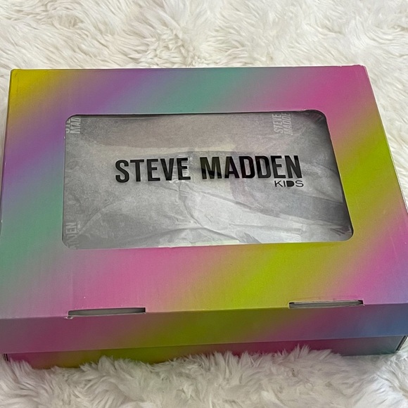 New Steve Madden kids little girl shoes sandal 1 silver glitter gift  stylish - Picture 7 of 8